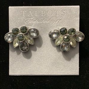 Talbots Smoky Gray Rhinestone Earrings - NWT HOLD